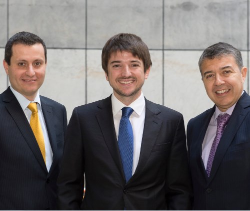 Enzo Zunino, Cristian Bowen y Manuel Araya