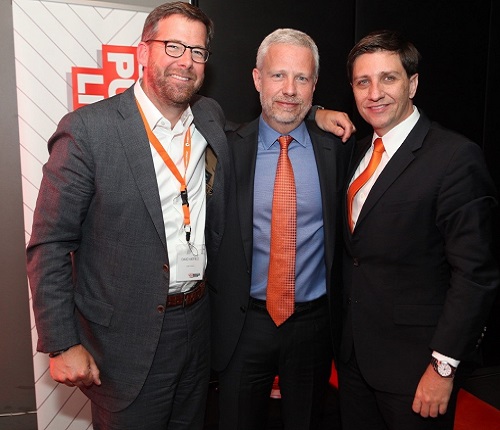 David Hatfield, Presidente de Pure Storage; Wilson Grava VP para América Latina de Pure Storage; Douglass Wallace, General Manager para América Latina y el Caribe de Pure Storage.