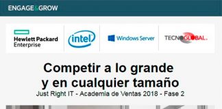 Tecnoglobal y HPE lo invitan al Just Right IT Academia de Ventas 2018