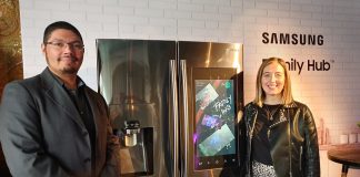 Samsung presentó sus solución Family Hub junto al televisor The Serif