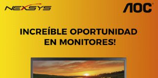 Nexsys y AOC anuncian nueva oferta de monitores para el canal