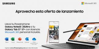 Samsung ofrece Microsoft 365 con la compra de un Galaxy Note20 o Tab S7