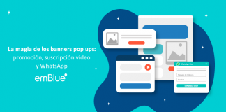 La magia de los banners pop ups: promoción, suscripción video y WhatsApp desde un solo lugar