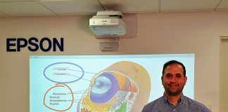 Epson digitaliza el pizarrón y lo puede proyectar en su casa