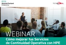 Tecnoglobal y HPE harán un webinar sobre Continuidad Operativa
