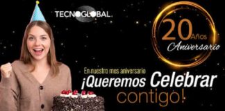 En su mes aniversario Tecnoglobal regala una torta todos los días
