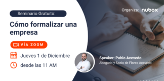 Nubox dará seminario gratuito sobre constitución de empresas