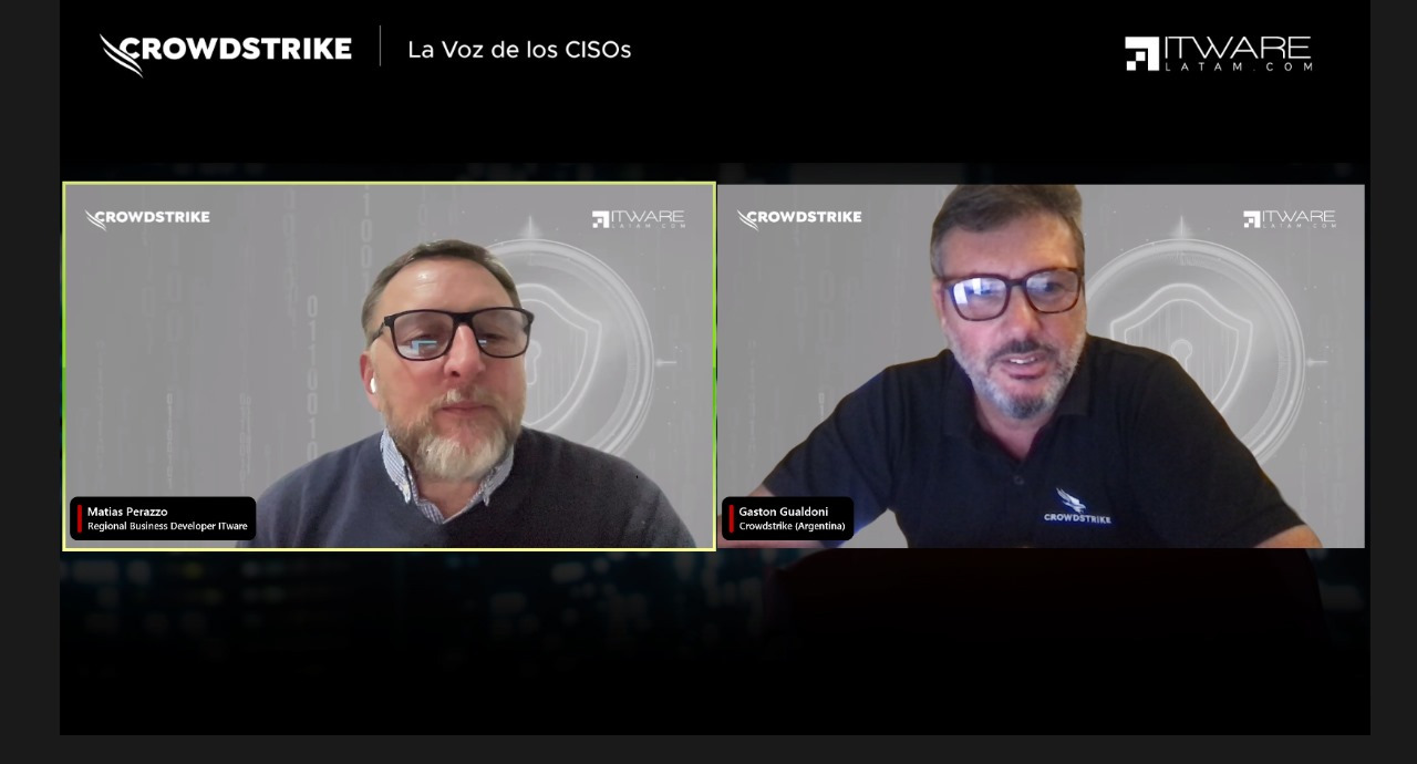 Matías Perazzo de ITseller y ITware y Gaston Gualdoni, Regional Sales Manager de CrowdStrike Argentina.