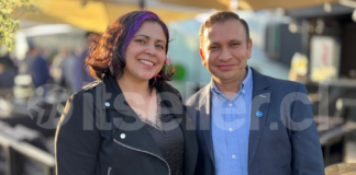 La noche de los canales: Adistec y Veeam homenajearon a sus partners Celia Cristaldo y Gerson Caro.