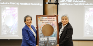 AMD logra primer hito de silicio en producto TSMC N2 Lisa Su (AMD CEO), C C Wei (TSMC CEO)