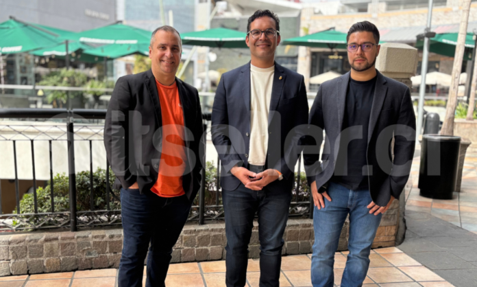 Pedro Pérez, Germán Patiño y Yerko Muñoz, de Lumu Technologies.