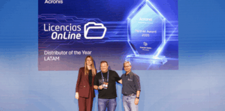 Licencias OnLine reconocida por tercer año consecutivo en los Acronis Partner Awards 2025 Licencias Online reconocida como distribuidor del año por Acronis