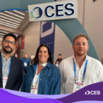 Manuel Arce, CRO; Virginia Forteza, PM y Diego bague, Sales Manager de Grupo Latamly, en CES 2026
