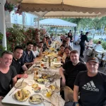 Un momento de distensión y networking con los ganadores del Logitech Partners Club.