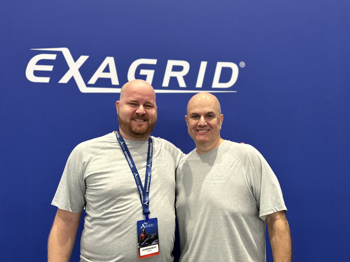 Equipo de ExaGrid. Alejandro Wasserlauf, Territory Sales Manager para el Cono Sur; y Paulo Vendramini, Area Vice President Sales for Latin America, en ExaGrid.