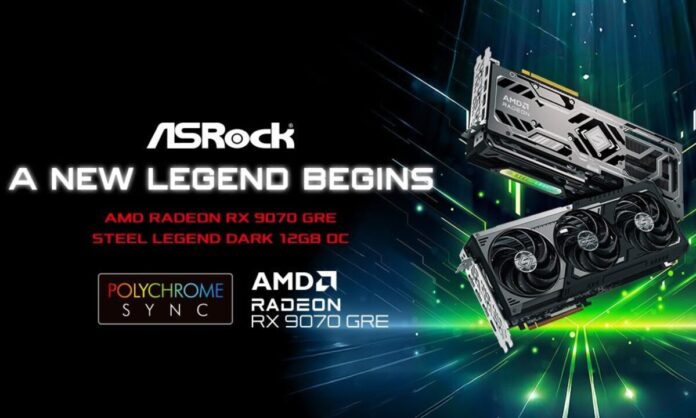 AMD Radeon RX 9070 GRE Steel Legend Dark 12GB OC.