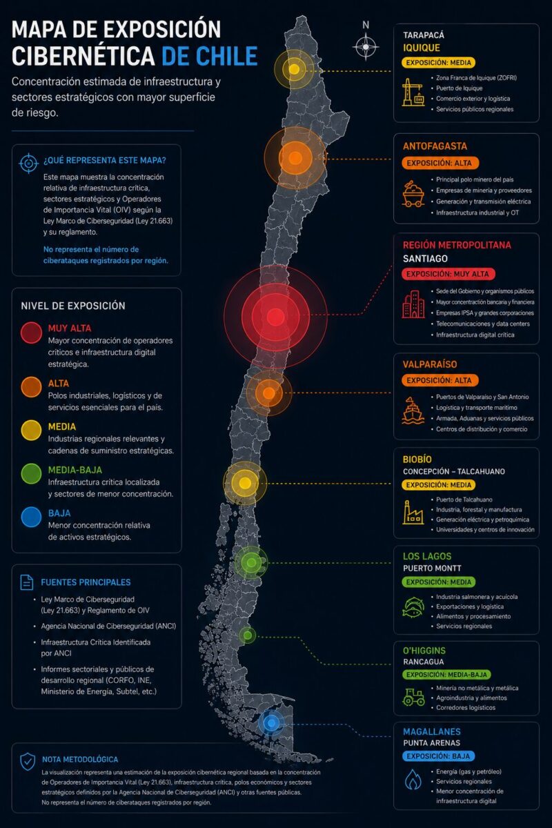 Exposición cibernética en Chile.