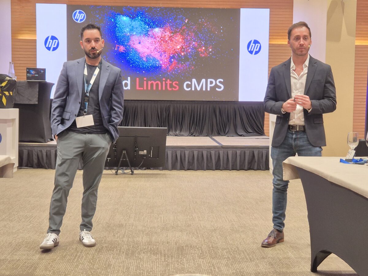 Voceros de HP. Antonio Palacios, Head of Office Print Latam; y Claudio Andreani, Business Development Management, en HP.